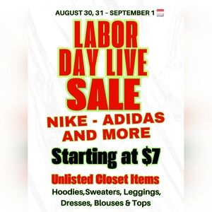 August 30,31 - September 1 - Labor Day Live Sale! 🎉 Unlisted Closet Items